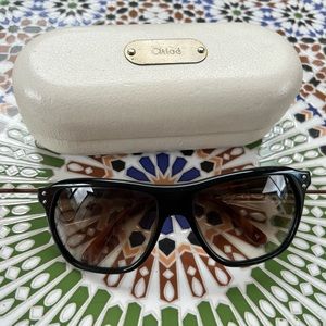 Chloe tortoiseshell sunglasses with case